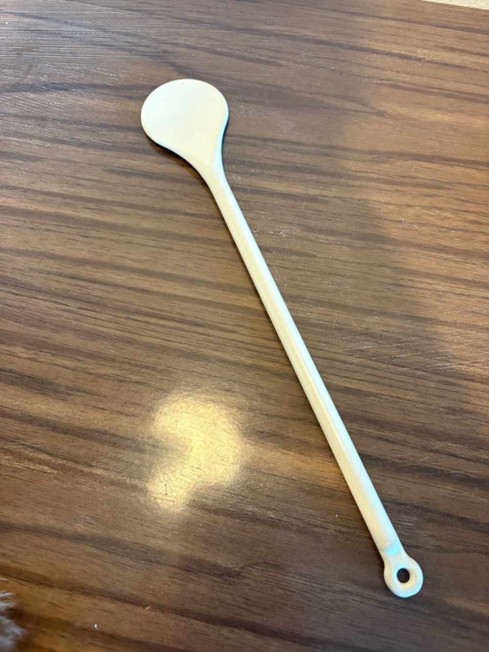 Vintage 1950s Copco LOOKALIKE White Melamine Mixing Stirring Spoon FLAT LONG